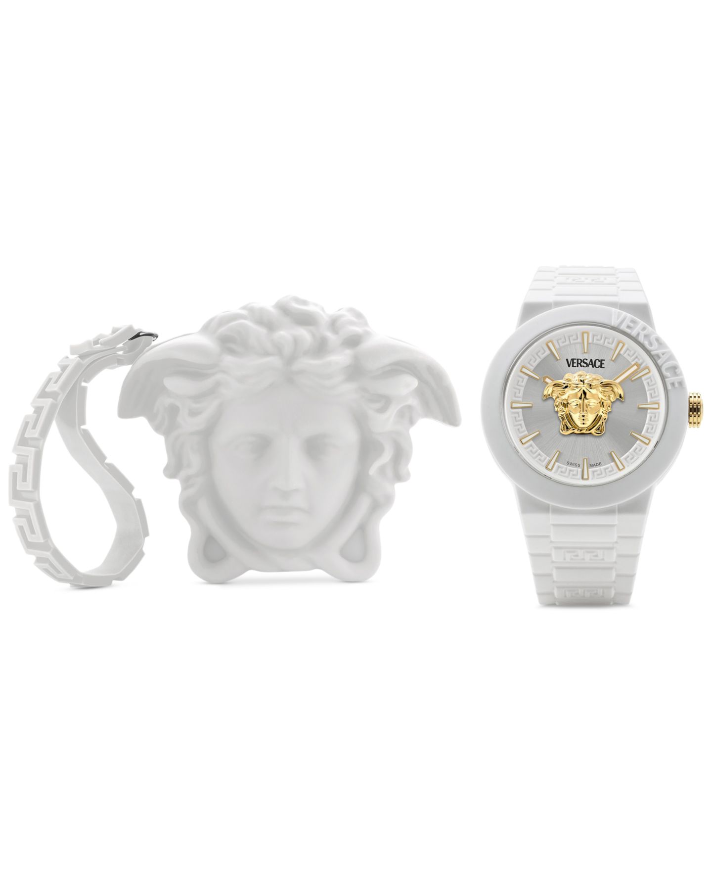 Мужские часы Versace Swiss V-Pop White Silicone Strap Watch 43mm — фото 1
