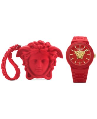 Versace - Men's Swiss V-Pop Red Silicone Strap Watch 43mm
