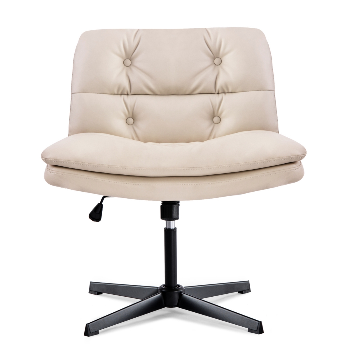 Streamdale Furniture Large Size Armless Home Office Desk Chair Vanity Chair No Wheels