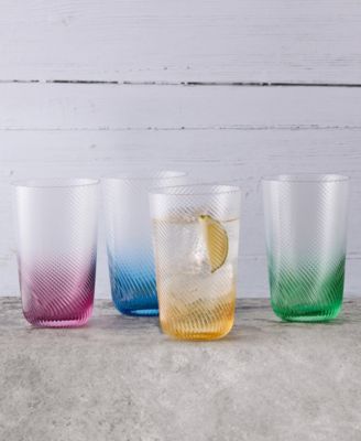 Swirl Highball Tumblers, Set of 4