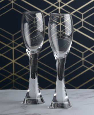 Manhattan Champagne Flutes, Set of 2