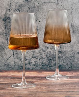 Empire Wine Glasses Amber, Set of 2