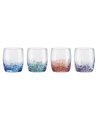 Speckle Double Old Fashioned Tumblers, Set of 4