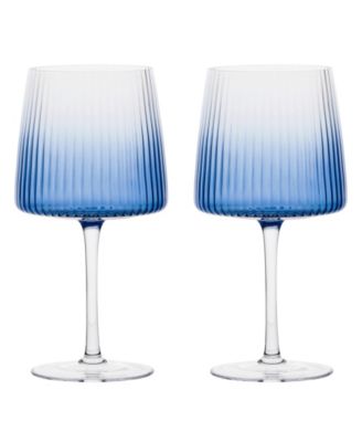 Empire Blue Gin Glasses, Set of 2