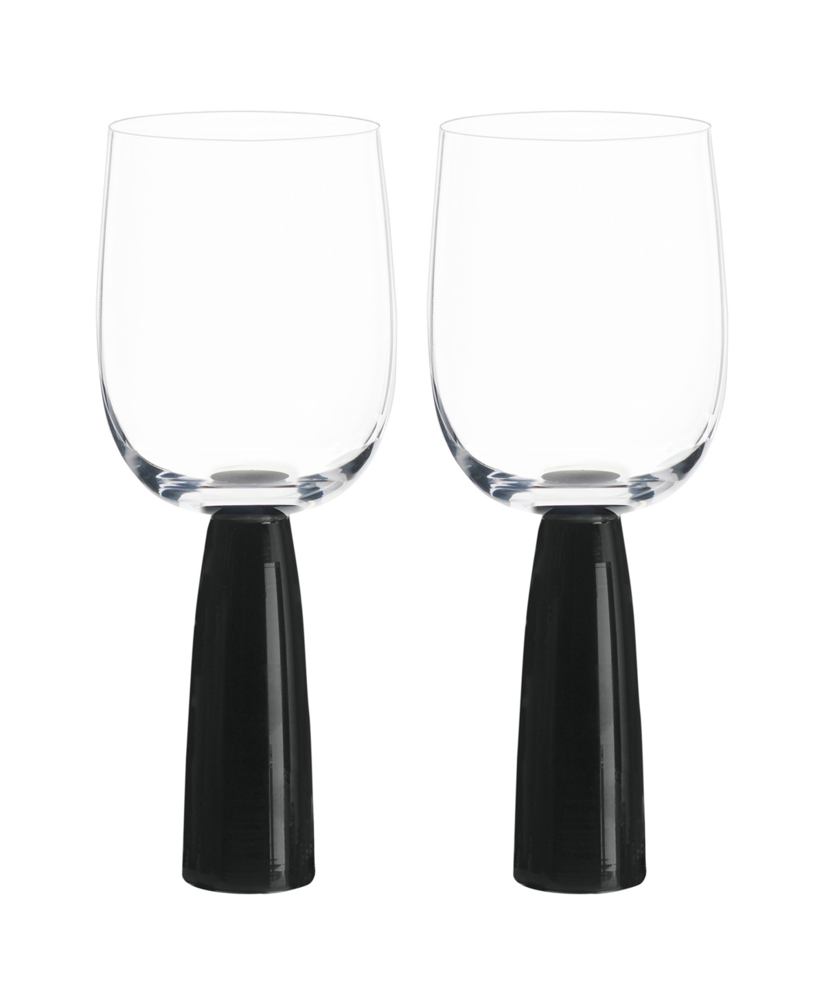 Anton Studio Designs Oslo Wine Glasses, Set Of 2 In Black