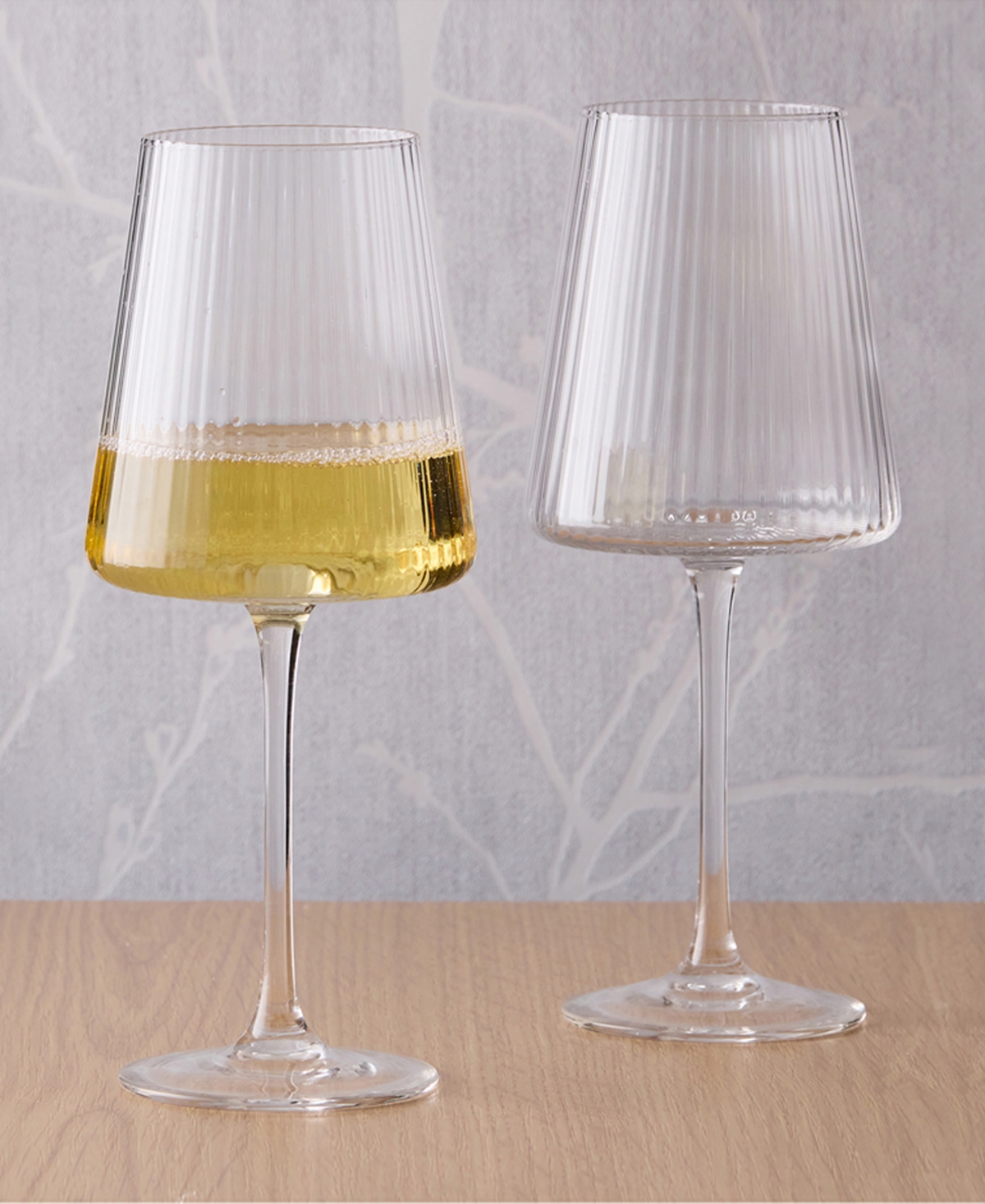 Anton Studio Designs Empire Clear Wine Glasses, Set Of 2 In Clear