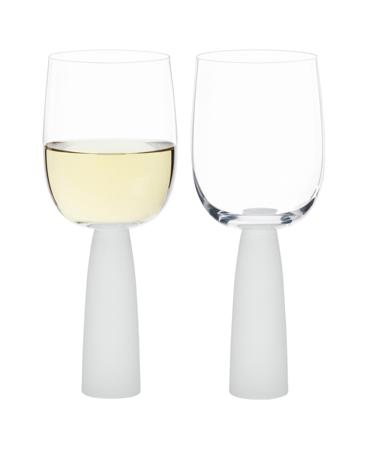 Anton Studio Designs Oslo Wine Glasses Frost, Set Of 2 In Clear