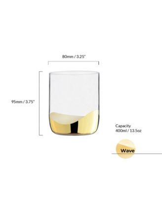Wave Double Old Fashioned Tumblers, Set of 2