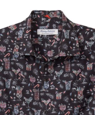 Men's Bahama Coast Short Sleeve Button-Front Boozy Night Print Shirt