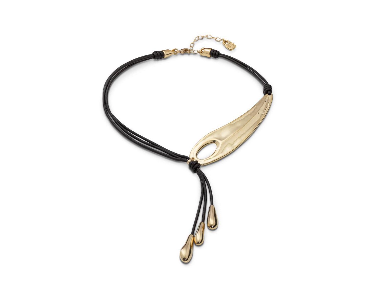 18K Gold and Silver Short Adjustable Latigo Necklaces