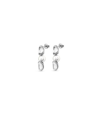 Metal Alloy Oval Link Earrings