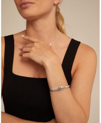 Rigid Sterling Silver Beret Clasp Rigid Bracelet