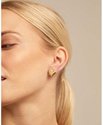 Medium Heart Shaped Metal Alloy Earring