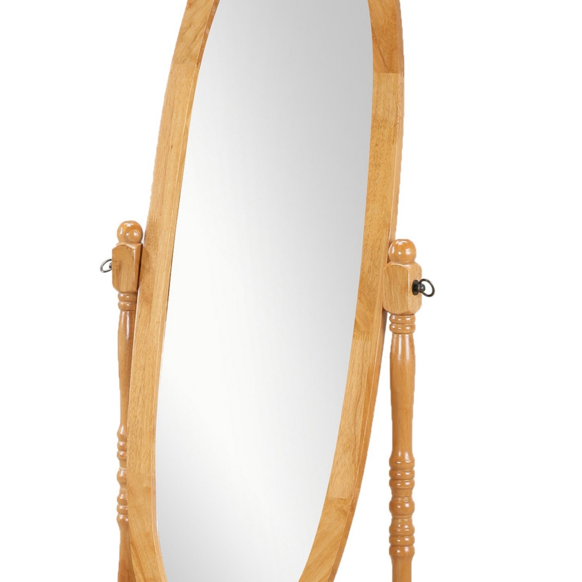 Streamdale Furniture Traditional Queen Anna Style Wood Floor Cheval Mirror,Finish - Oak