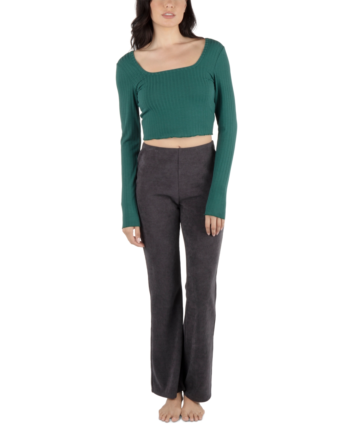 Shop Hurley Juniors' Pull-on Bootcut Veronica Pants In Charcoal