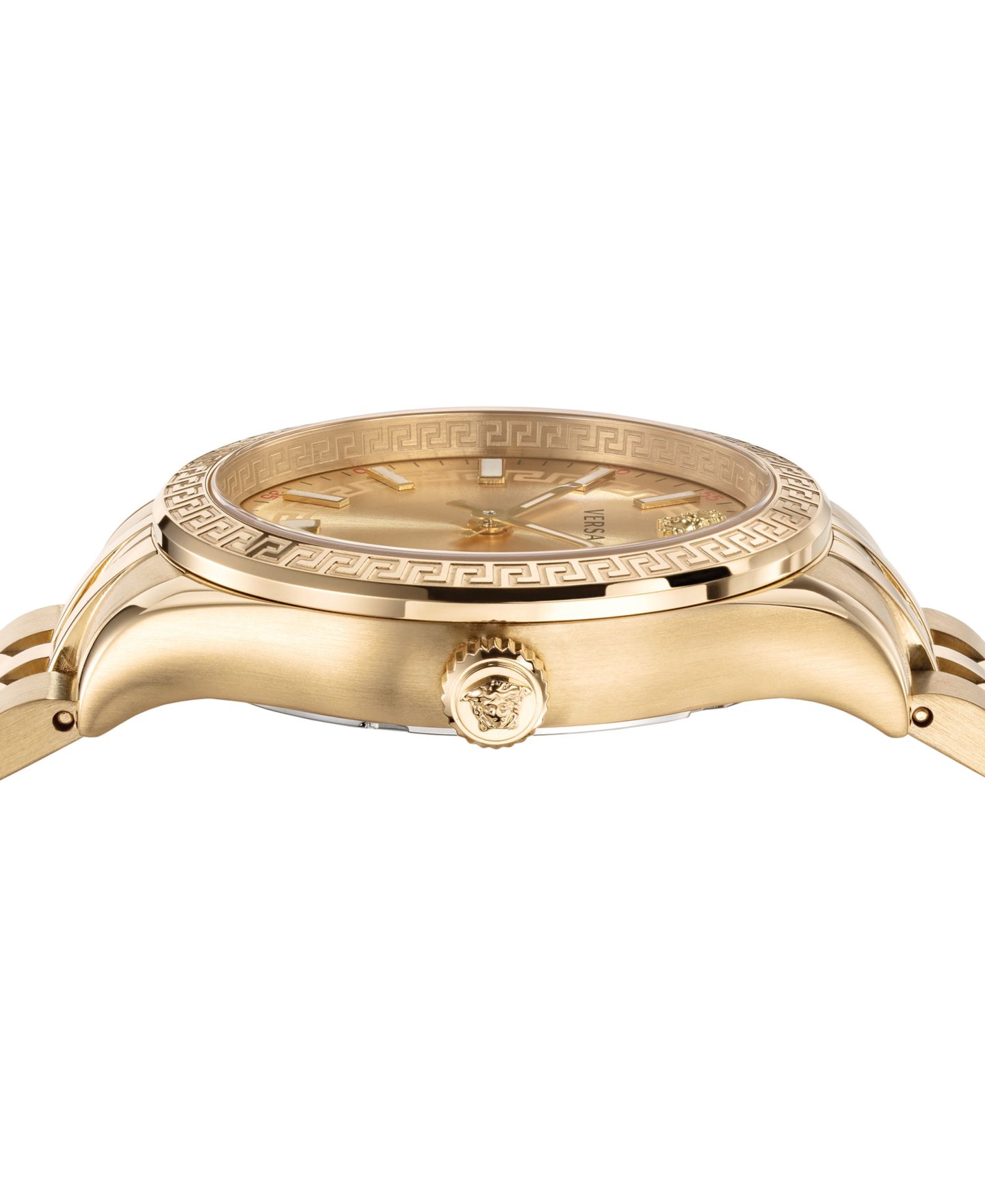 Женские часы Versace Swiss Hellenyium Gold Ion Plated Bracelet Watch 36mm — фото 2