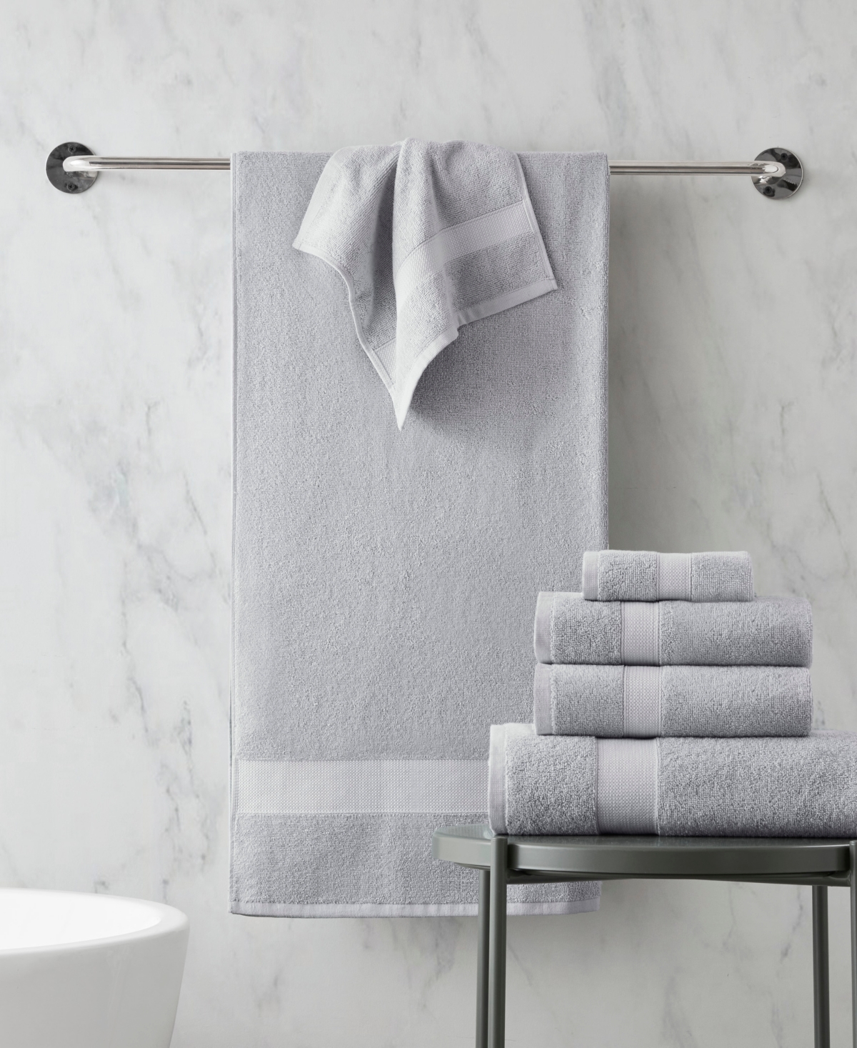 510 Design Premium Turkish Cotton Plush 6-pc. Bath Towel Set In Light Grey