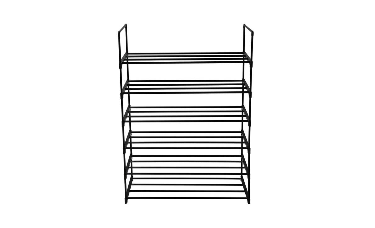 Slickblue 6-TierShoe Rack Tower Shelf Organizer for Bedroom, Entryway, Hallway, and Closet Storage - Black