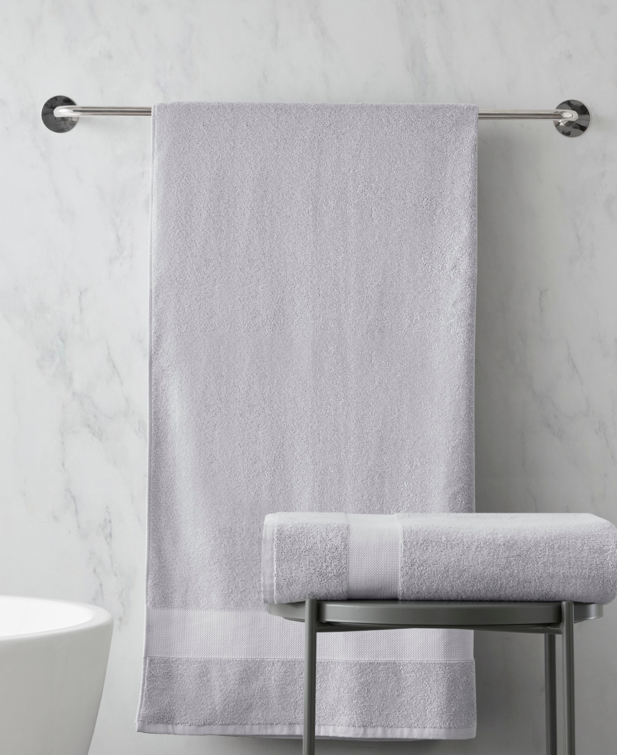 510 Design Premium Turkish Cotton Plush 2-pc. Bath Towel Set In Light Grey