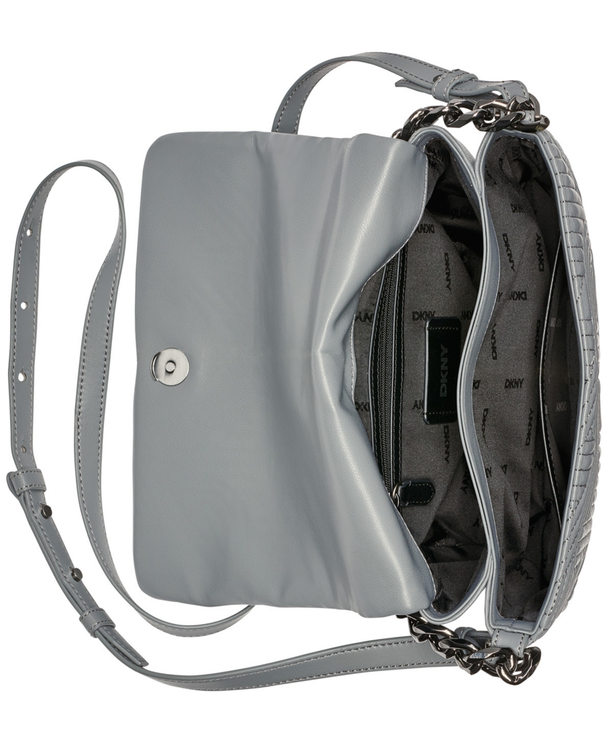 Dkny Desiree Small Flap Crossbody In Dark Gray