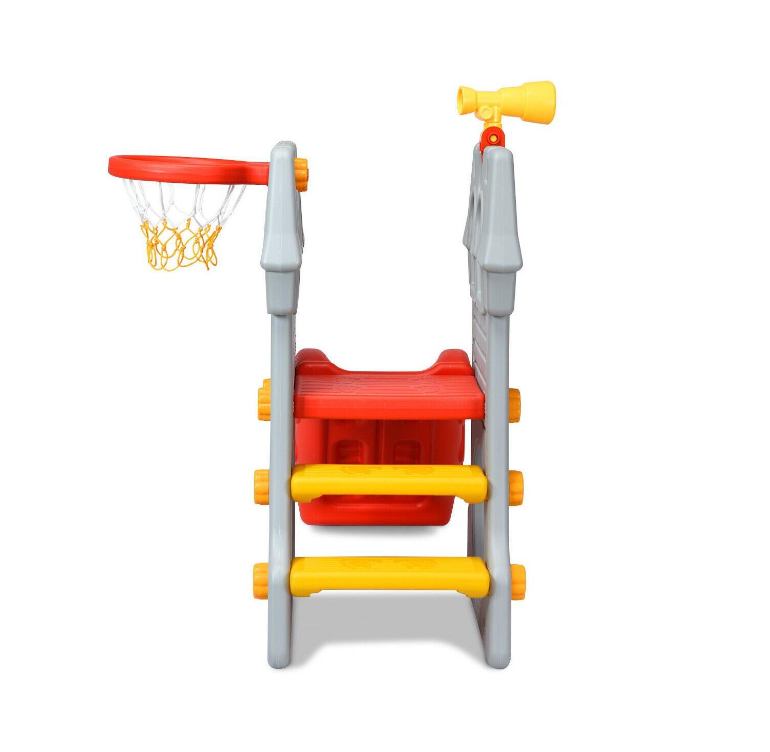 Toddler 5 in 1 Climber Slide Playset with Basketball Hoop