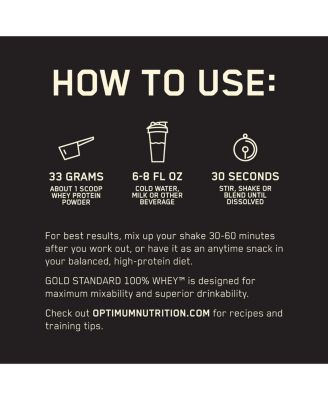 Optimum Nutrition, Gold Standard 100% Whey Protein Powder, 5 lb