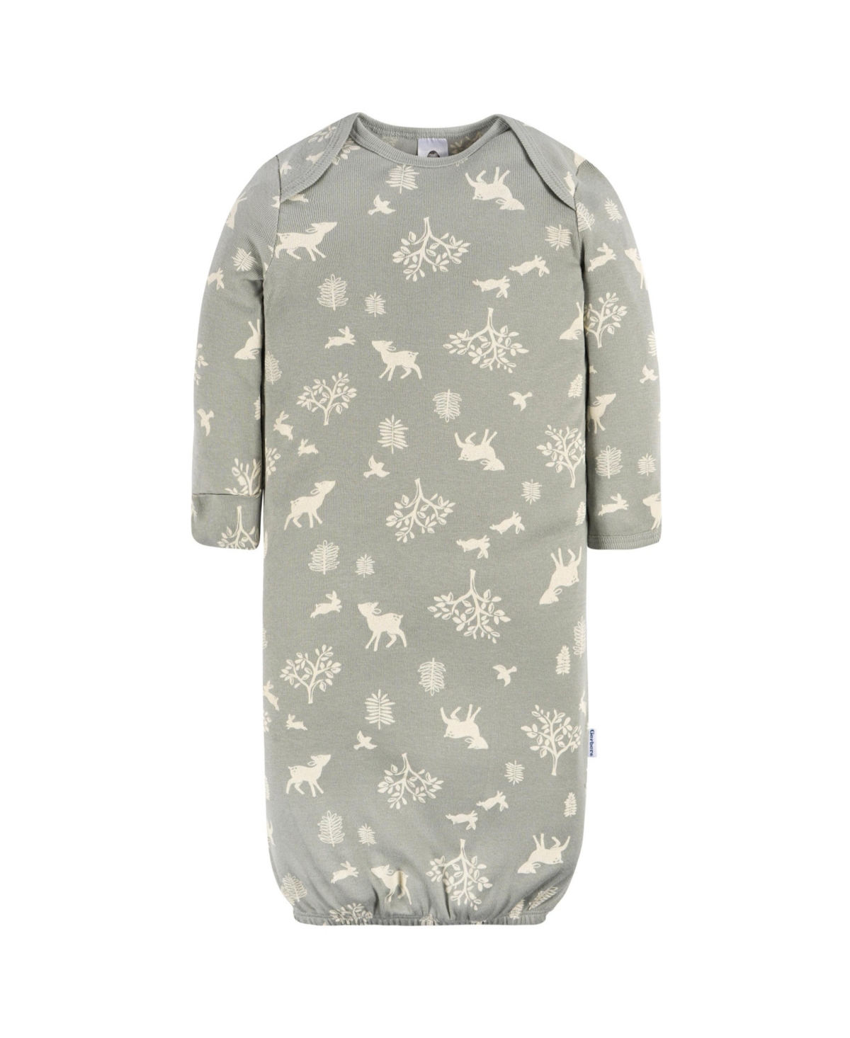 Gerber Baby Girls Gowns with Mitten Cuffs, 4-Pack