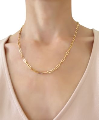 Paperclip Link 20" Chain Necklace (3-1/2mm) in 14k Gold