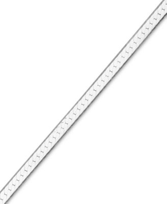 18" Flat Herringbone Chain Necklace (1-1/4mm) in 14k White Gold