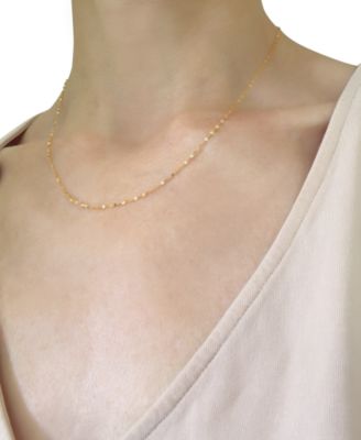 18" Mirror Link Chain (1-1/2mm) in 14K Yellow, White or Rose Gold