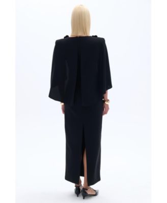 Women's Cape Sleeve Maxi Dress