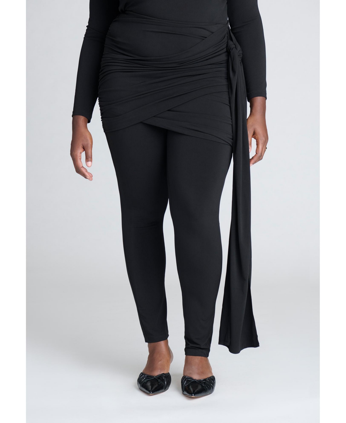 Eloquii Plus Size Draped Mini Skirt Legging