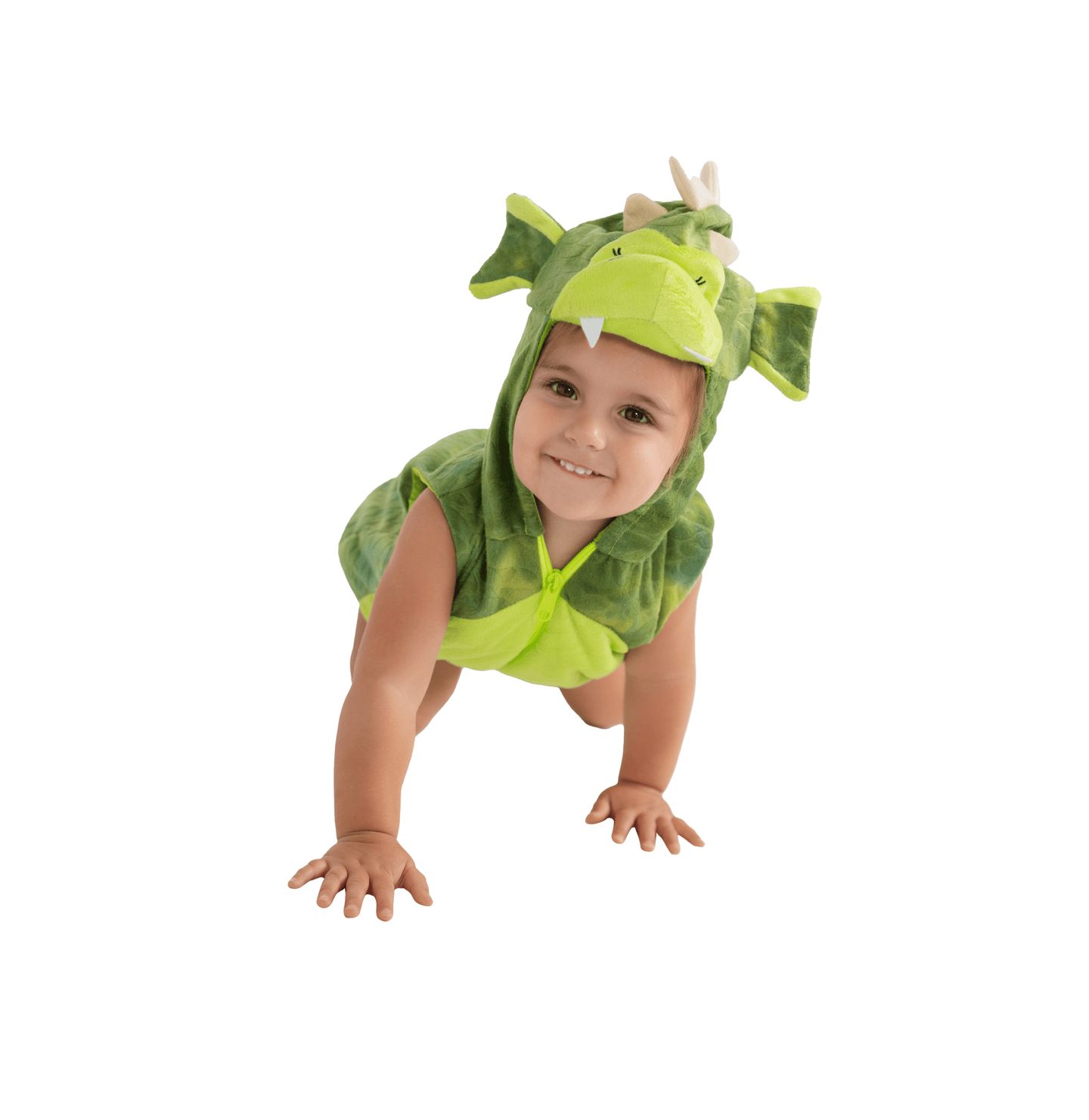 Комбинезон Dress Up America Green Dragon Hooded Romper Costume для мальчиков-малышей — фото 2