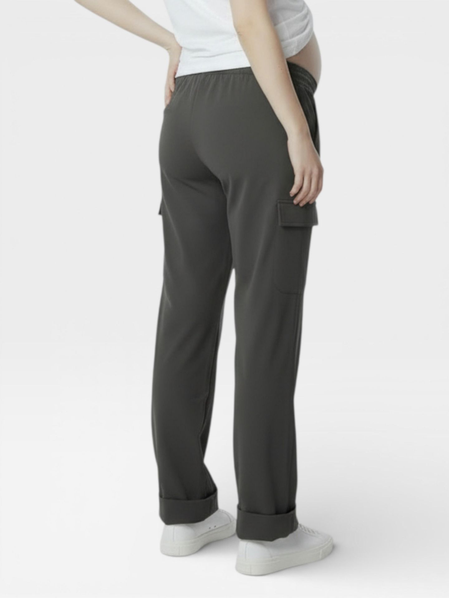 Женские брюки Motherhood Maternity Maternity Under the Belly Utility Cargo Relaxed Fit Pant - Motherhood, цвет: Beluga — фото 2