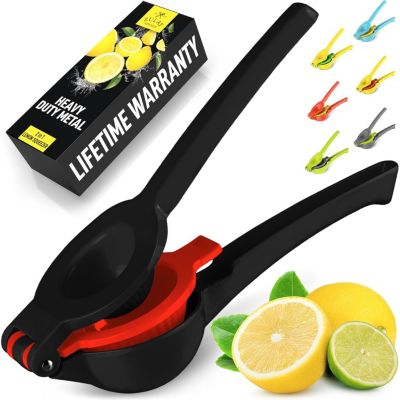 2-in-1 Metal Manual Lemon Squeezer – Sturdy Hand Juicer for Max Extraction