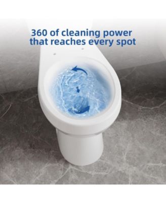 Two-Piece Elongated Toilet - 19" Bowl Height, Standard Seat Included,Top Double Button