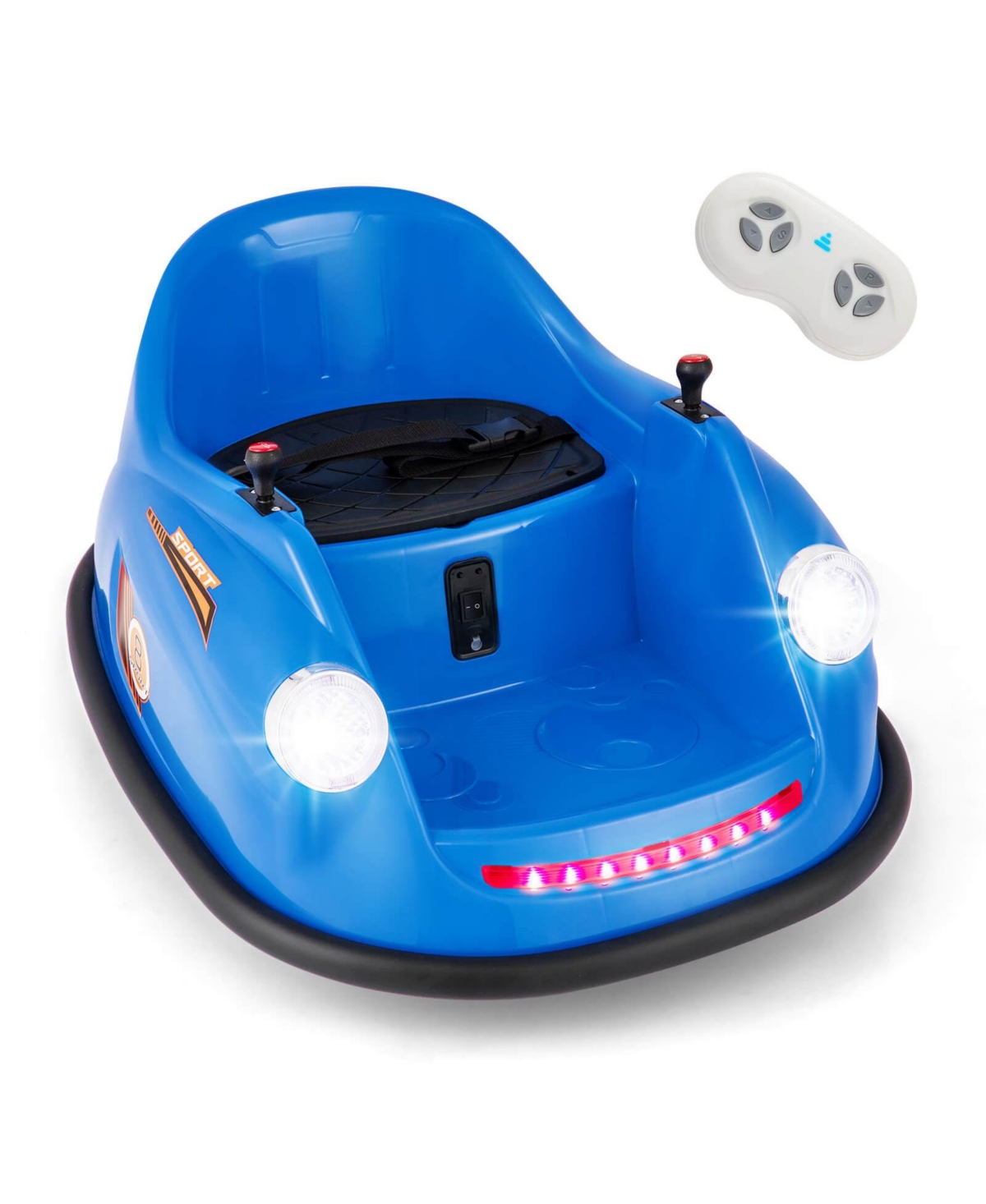 Costway Ride on Bumper Car for Kids with Remote Control 360 Degree Spin Led Light
