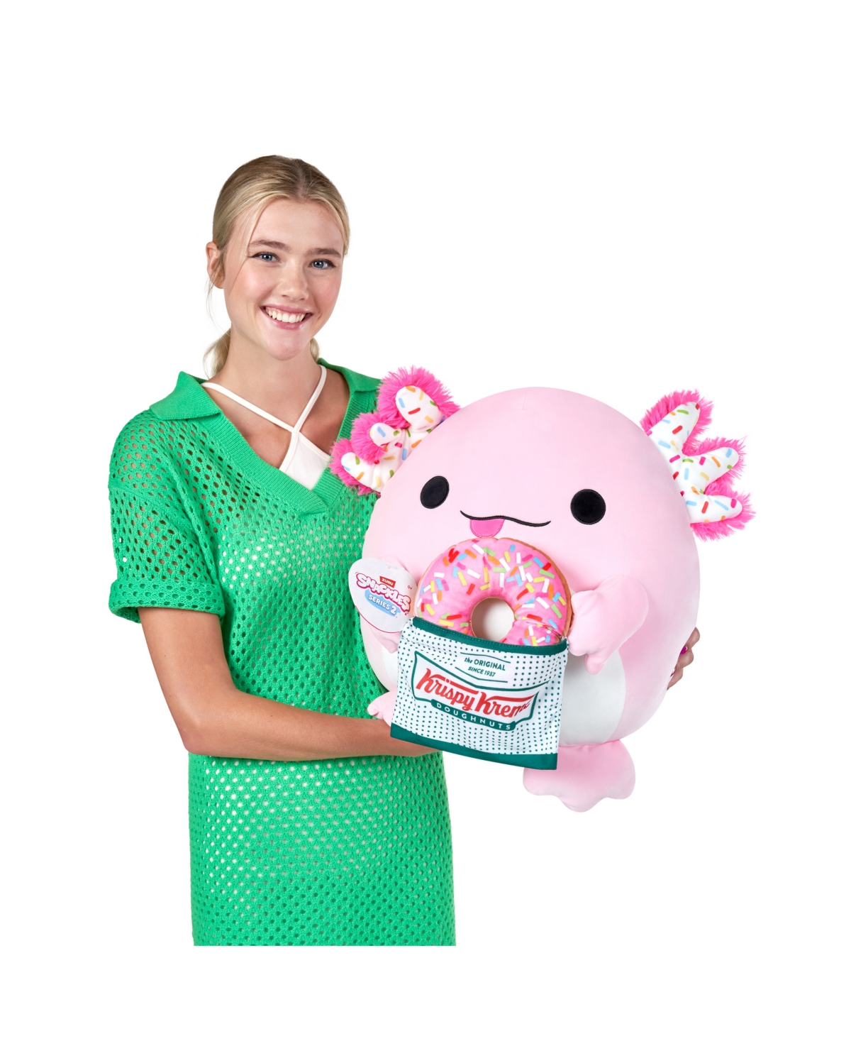 Snackles Zuru Large Axolotl And Krispy Kreme Soft Plush Toy In No Color