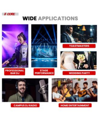 Audio DJ Mixer 12 Channel Sound Board L Shape w Bluetooth USB 99 DSP Effects 48V Phantom Power - MX 12CH L