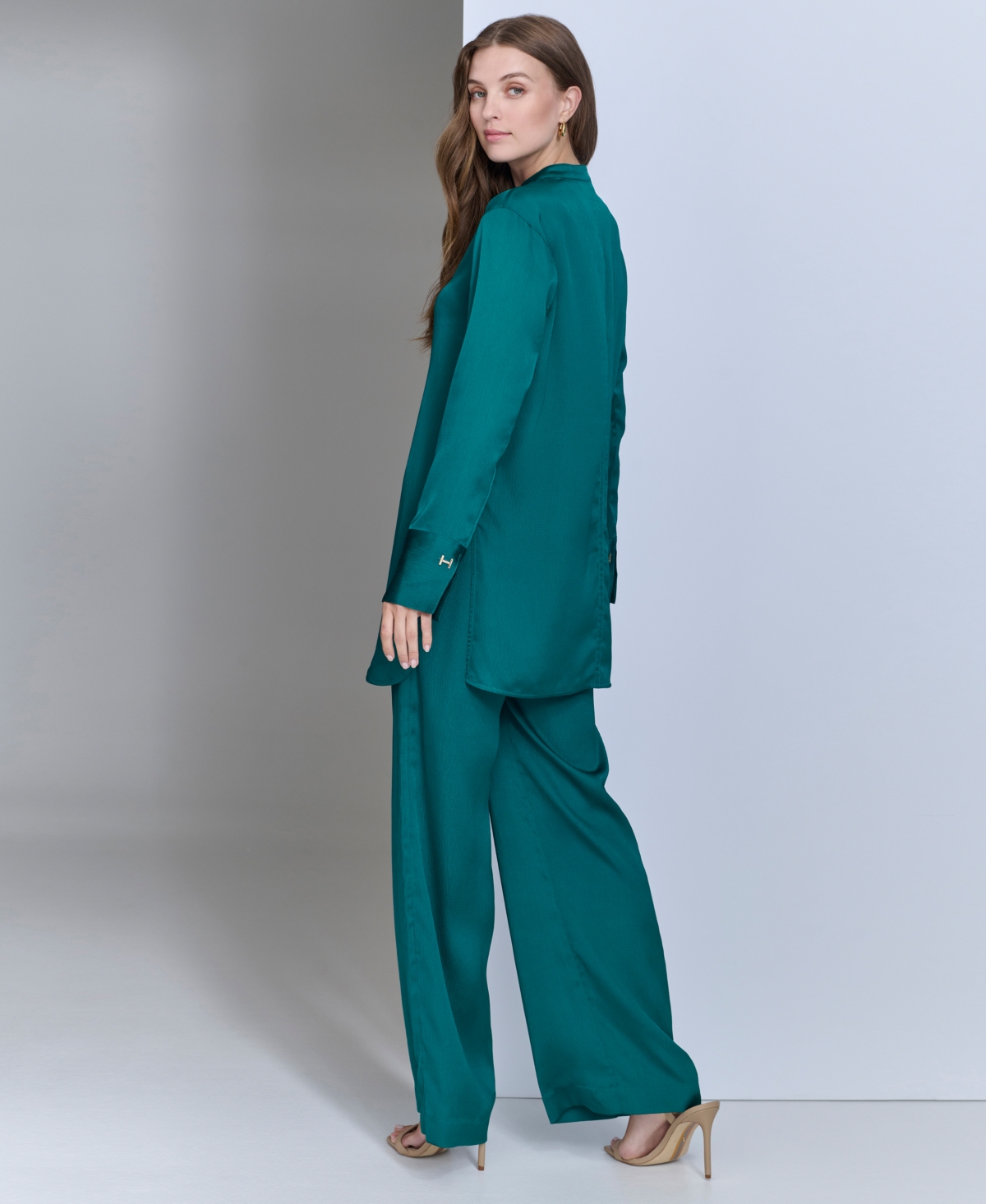 Halston Women's Band-Collar Blouse