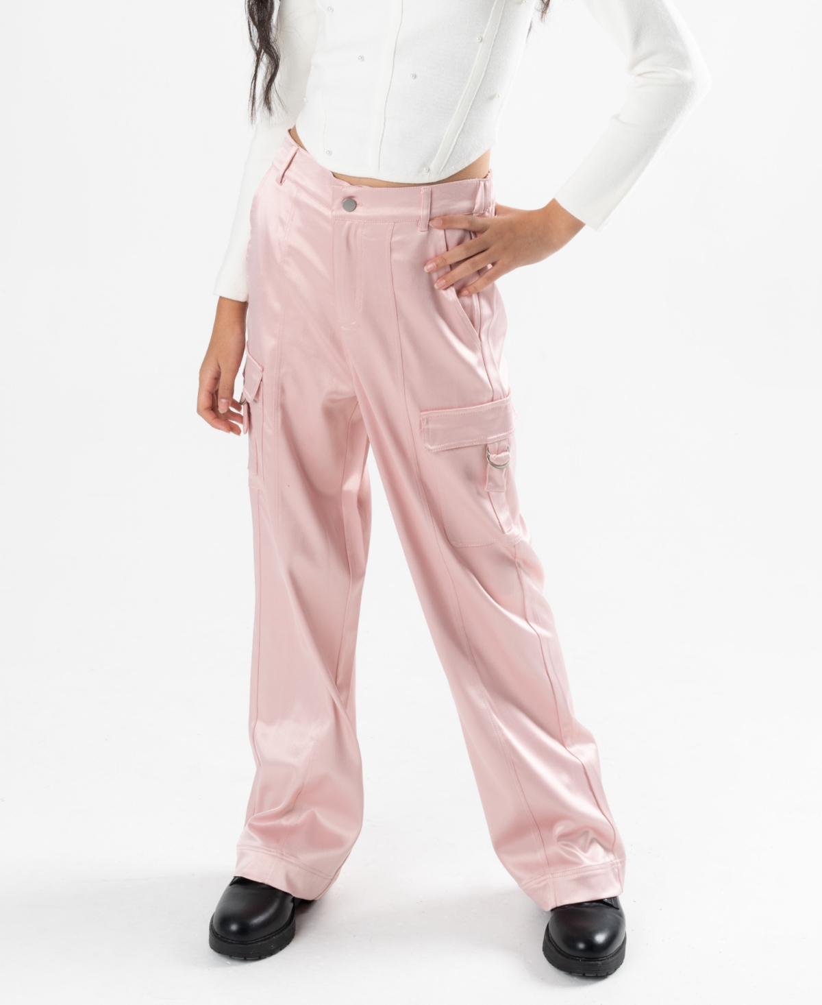 Stella 88 Big Girls Satin Cargo Pant