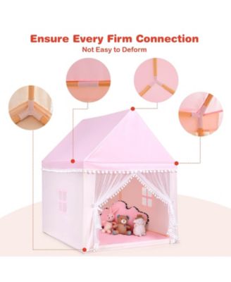 Kids Play Tent Large Playhouse Children Play Castle Fairy Tent Gift with Mat