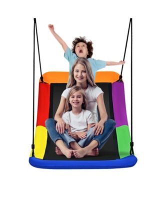 700lb Giant 60 Inch Platform Tree Swing for Kids and Adults-Multicolor