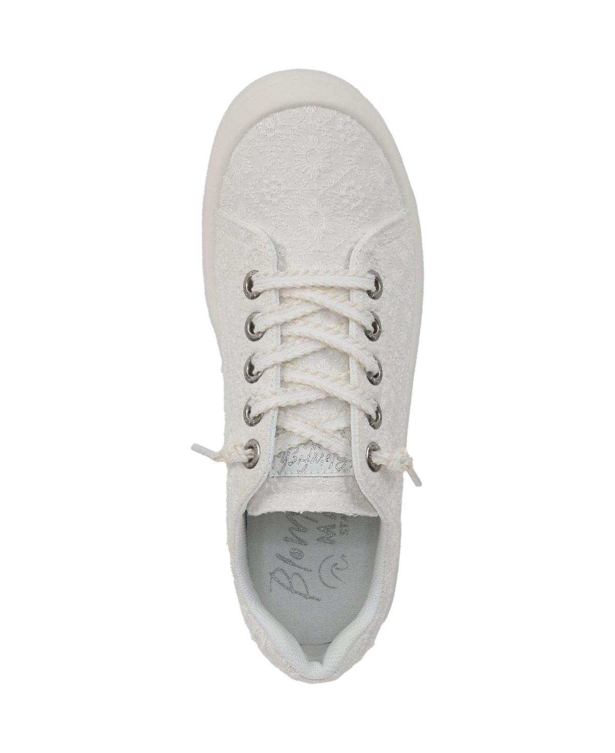 Shop Blowfish Malibu Women's Boardwalk Lace Up Sneakers In White Lace Fabric