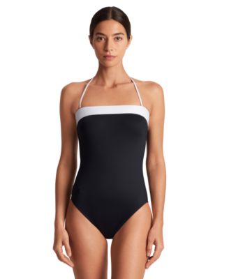 Women's Modern Bandeau One Piece Swimsuit 