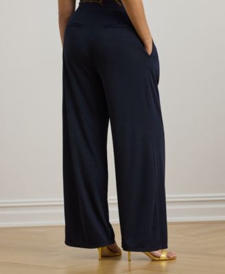 Plus Size Stretch Jersey Wide-Leg Pants