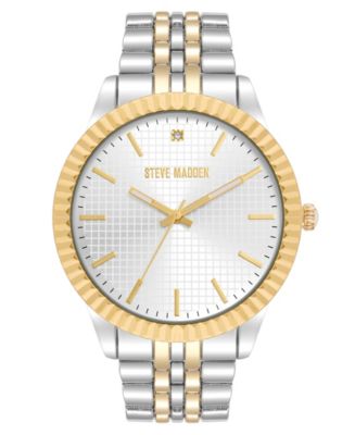 YA−MAN IS-101N GOLD Steve Madden Men's Coin Edge Silver-Tone and Gold-Tone Alloy Metal