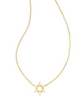Kendra Scott - Gold-Tone Crystal Star of David Adjustable 19" Pendant Necklace