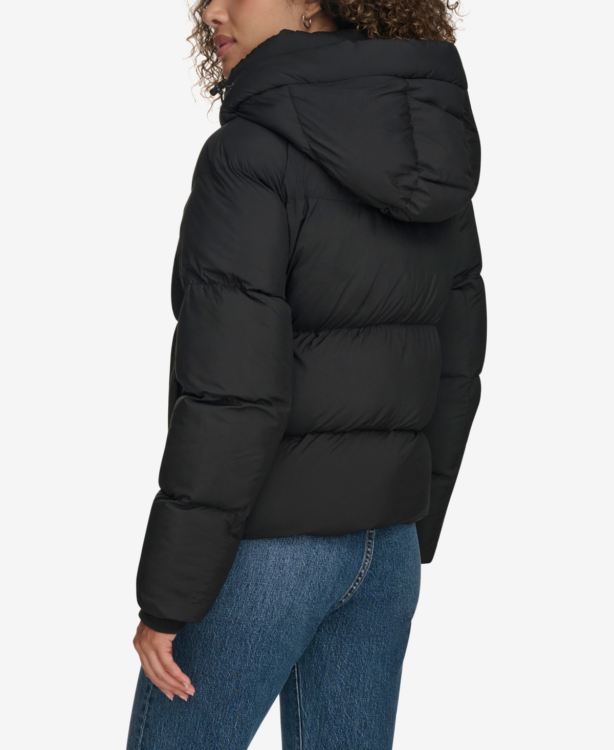Levi's Women's Quilted Hooded Puffer Jacket In Black