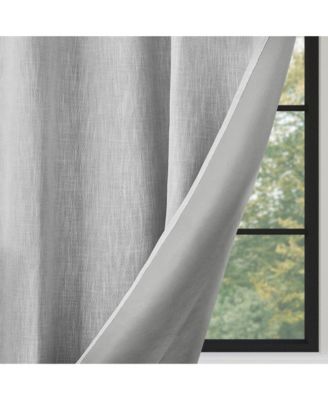 Linen Texture Blackout Grommet Curtains Pair(2 Panels), 52"×108"